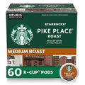 Starbucks K-Cup Coffee Pods - Medium Roast Pike Place Roast for Hot or Iced Coffee | 60 Count
