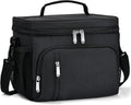 Skiennix Insulated Lunch Bag - 9L Leakproof Soft Cooler Tote with 5 Pockets | Black, Ideal for Work & Travel