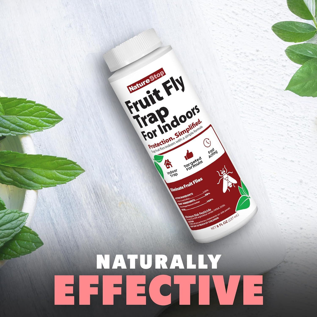 Skiennix Fruit Fly Trap - Effective Indoor Solution | 8oz Size for Maximum Catch