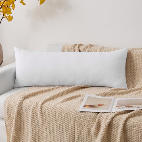 Kevin Textile Throw Pillow Insert 14 x 36 Inch 1 Pack Long Lumbar Pillow Insert for Sham Large Rectangle Body Pillow Stuffer Sham Cushion for Living Room Couch Bed Sofa Home Décor
