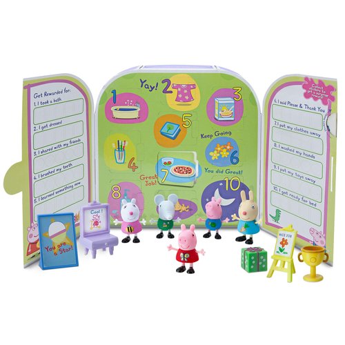 Peppa's I'm Growin' Up! Reward Chart Featuring 10 Activities with 5 Figures, 5 Themed Accessories, and Stickers