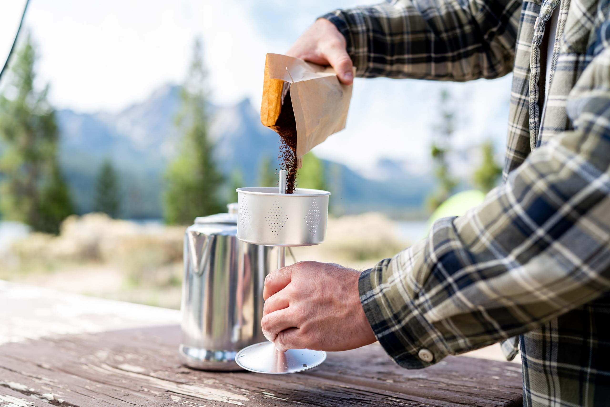 Stansport Camper's Percolator Coffee Pot 20 Cups (279), Aluminum