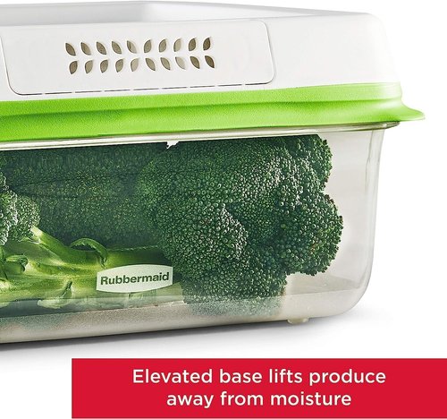 Rubbermaid FreshWorks Produce Saver, Large Storage Containers With Lids, Pack of 3, 6-Piece Set