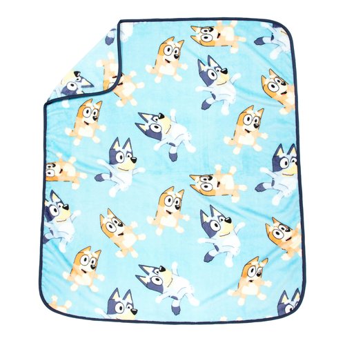 Jay Franco Kids Plush Mini Pillow Buddy & 40 x 50 Inch Travel Throw Set - Kids Super Soft 2 Piece Cuddle Blanket Set, Bingo