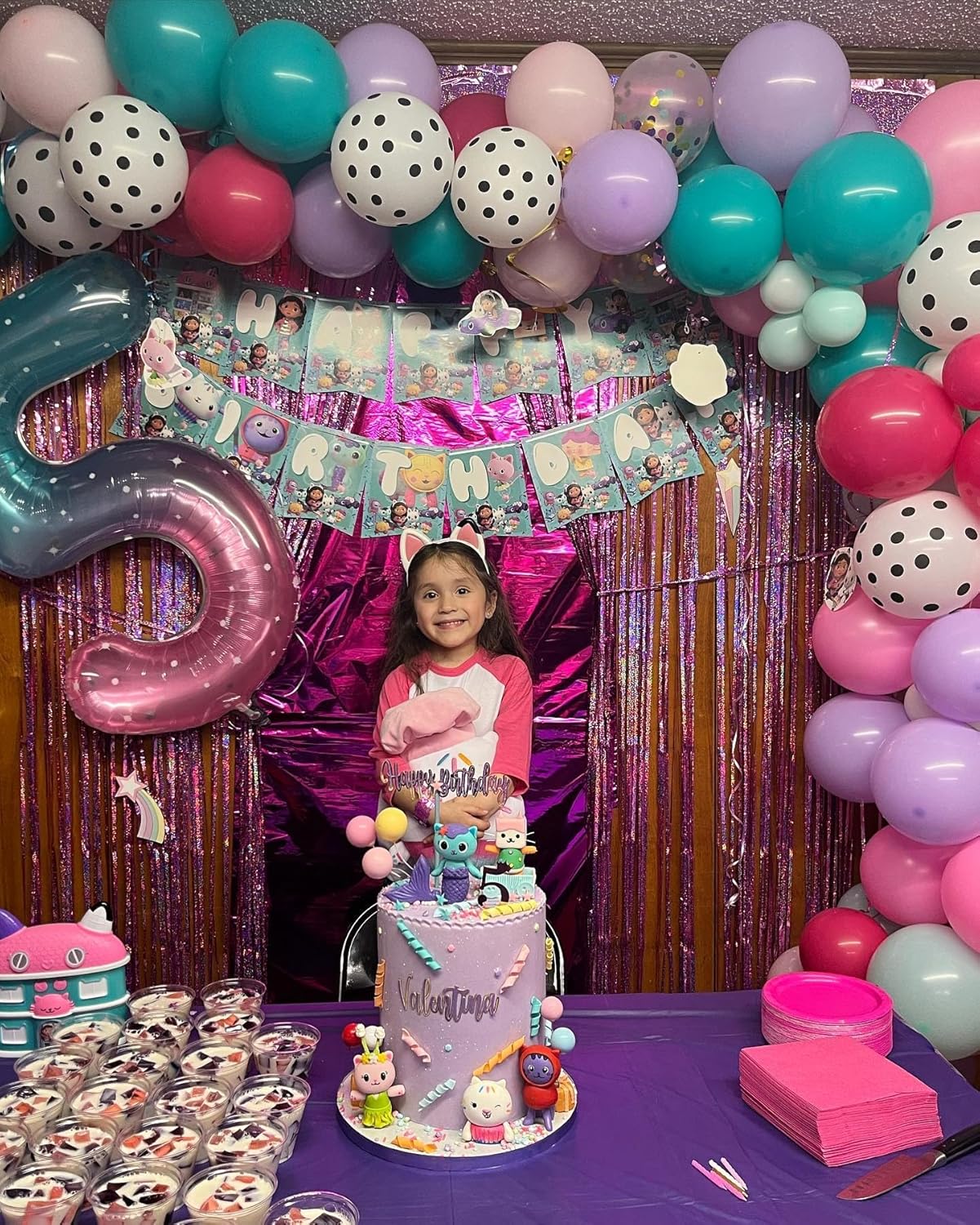 Starry Sky 8 Balloon - 40 Inch Number Balloon for 8th Birthday Decorations | Perfect for Girls' Parties