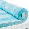 Perlecare 3-Inch Queen Memory Foam Mattress Topper - Cooling Gel Infused for Pressure Relief | CertiPUR-US® Certified, Blue