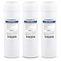 Hydronix HX-UDF-10KDF.5/3 Chlorine Cto Heavy Metals Bacteria Scale Reduction Water Filter with 0.5 Lb KDF, 2.5" x 10", 3 Pack, White