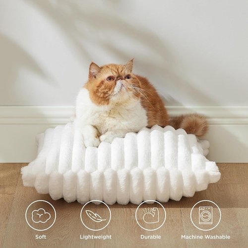 Bedsure Decorative Throw Pillow Covers - Double-Sided Striped Design, Soft Fluffy 18x18, Set of 2 for Home Decor