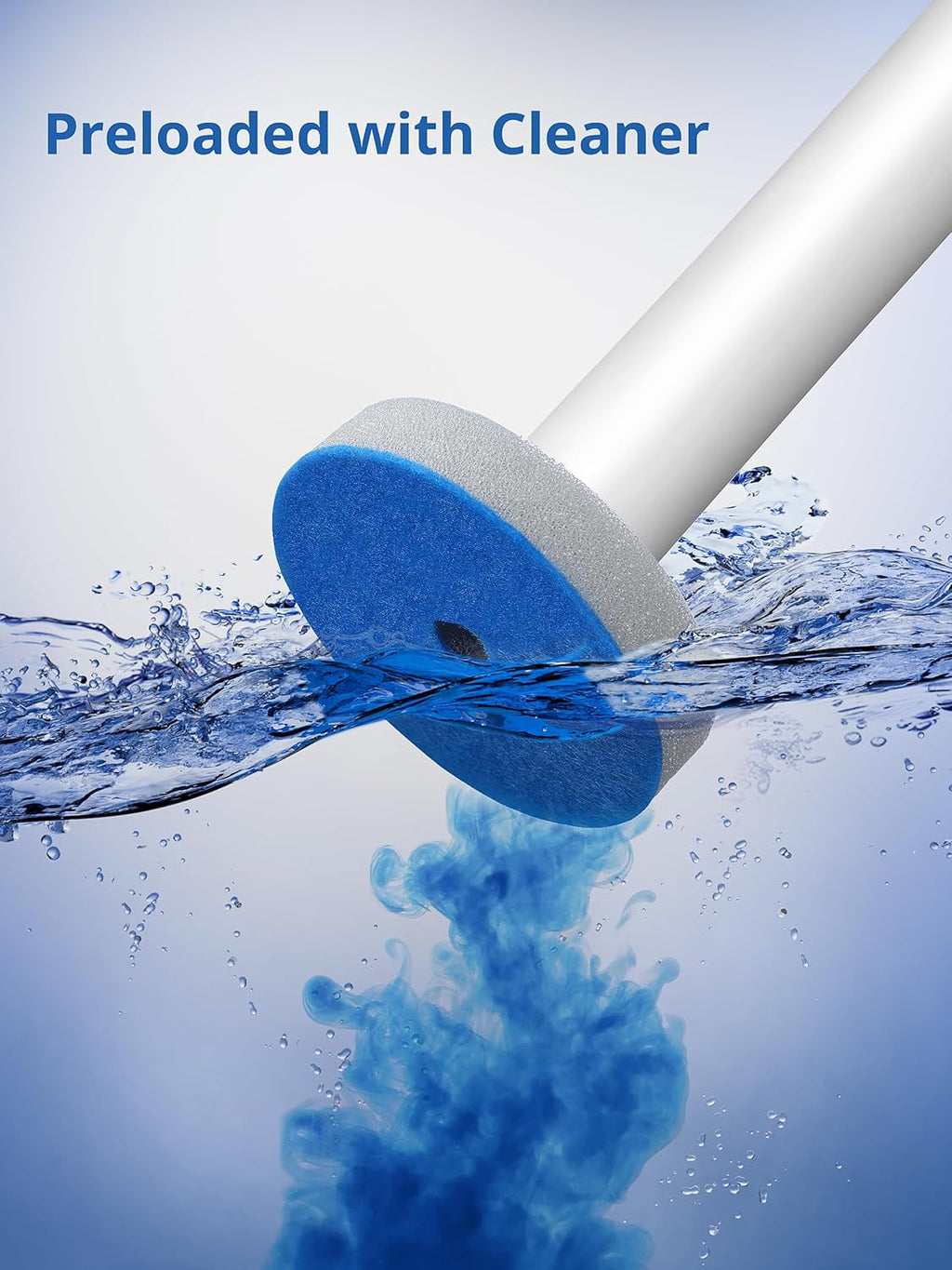 Regine Switzerland Disposable Toilet Cleaner Wand Set - Wall Mounted Brush Kit with 12 Refill Heads for Hygienic Bathroom Cleaning
