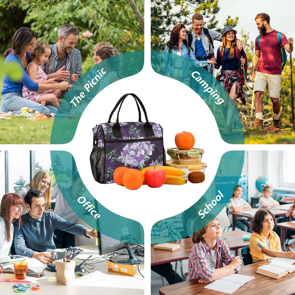 Fitrendlovey Insulated Lunch Bag for Women with Detachable Shoulder Strap Reusable Water Resistant for Work and Outdoor Use