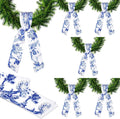 XunYee Wreath Sash Set - 6 Pcs Embroidered Monogram Decor for Indoor/Outdoor Use | Chinoiserie Design