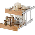 OCG Pull Out Cabinet Organizer 20" W x 21" D, 2 Tier Slide Out Shelf, Heavy-Duty Pull Out Drawer for Cabinets, Base Cabinet Organization for Kitchen, Pantry, Bathroom