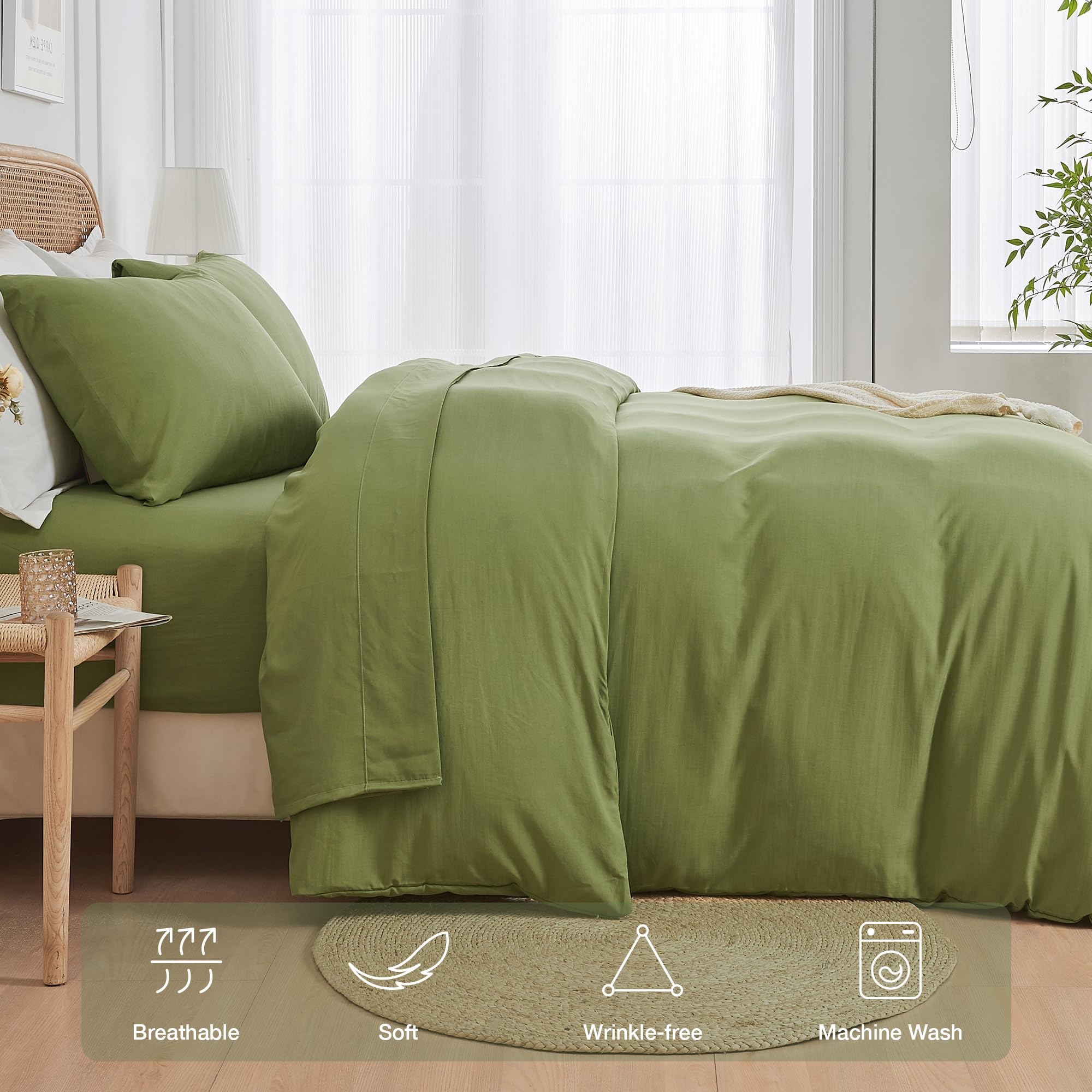 JELLYMONI Duvet Cover King Size - Gray 3pcs Soft Microfiber Breathable Bedding 1pc Comforter Cover 104×90in with Zipper Closure and 2pcs Pillowcases
