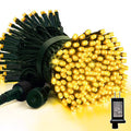 LAMPHOME 66ft Golden Christmas Decorative Mini Lights,200 LED Green Wire Fairy Starry String Lights Plug in, 16 Lighting Modes for Indoor Outdoor Xmas Tree Wedding Party (Yellow)