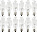 Creative Hobbies® Replacement Light Bulbs - 7W E12 Clear Incandescent for Electric Candle Lamps | 12 Pack