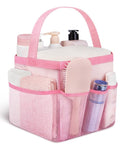 Attmu Mesh Shower Caddy Portable for College Dorm Room Essentials with 8 Pockets, Hanging Shower Caddy Dorm Basket, Quick Dry Bag for Bathroom