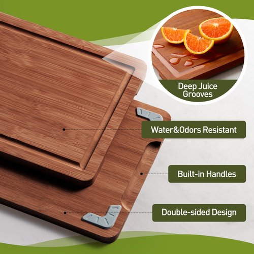 Bamboo Cutting Board Set Non Slip Feet Over Sink Father Day Dad Parents Papa Stepdad Pappy Poppy Pawpaw Who Want Nothing Everything Future Groom Bride Law Christmas Xmas