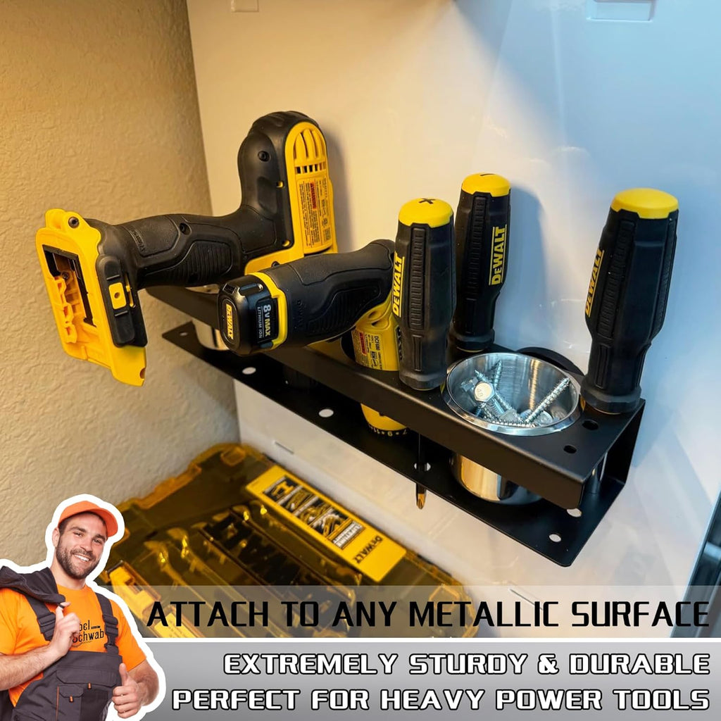 ULIBERMAGNET Magnetic Spray Can Holder - Heavy Duty Tool Organizer Rack for Garage | Wall Mount Metal Design