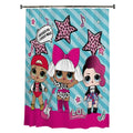 Franco Kids Bathroom Decorative Fabric Shower Curtain, 72 in x 72 in, L.O.L. Surprise!