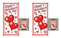 Beistle Happy Valentine’s Day Door Covers, 5’ x 30”, 2 Pieces – Plastic for Indoor & Outdoor Use – Easily Display – Valentine’s Door Decorations