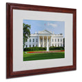 Trademark Fine Art White House Canvas Wall Art by CATeyes, Wood Frame, 16 by 20-Inch