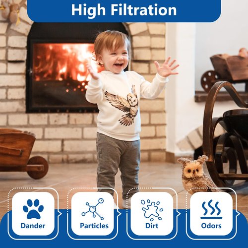 Funmit WF2 Humidifier Filter Replacement for Vicks Kaz Humidifier Starry Night Cool Mist V3500N V3700 V3100 V3900 Sunbeam 1118 1119 Honeywell HCM-300T HCM-350 WA-8D Enviracaire ECM-500 4 Pack