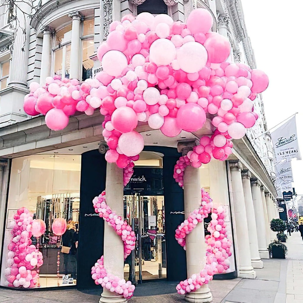 PartyWoo Pink Balloons - 99-Piece Matte Pink Balloon Arch Kit for Baby Showers & Parties | Various Sizes