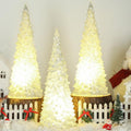 Baquler Acrylic Lighted Christmas Tree | 8.66'' Color Changing LED Night Light Decoration - Silver