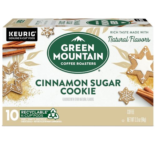 Green Mountain Coffee Roasters Cinnamon Sugar Cookie Coffee - 10 Count Flavorful Pods