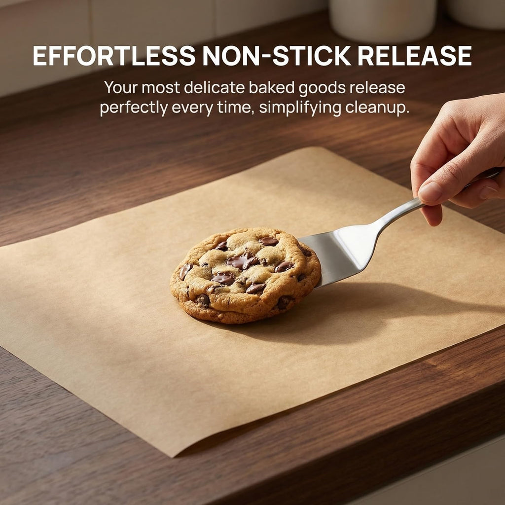 Unbleached Parchment Paper by [Brand Name] - 200 Pre-Cut Non-Stick Baking Sheets | Heat Resistant Up to 446°F (8 x 12 Inch)
