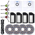 Replacement Parts for ECOVACS DEEBOT X1 OMNI Turbo T10 T20 Omni T20/T20 Max/T20 Pro Robot Vacuum Cleaner - Spare Accessories Kit Include 1 Main Brush 4 Side Brushes 4 Filter 4 Mop Pads 2 Dust bag