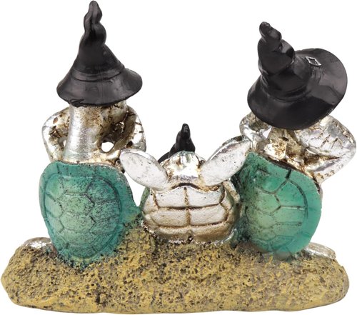 Needzo Turtle Figurine - Hear See Speak No Evil Halloween Decoration | 4.5 x 4 Inches