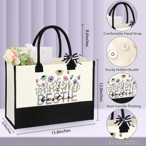 Bestie Birthday Gifts - Thoughtful Friendship Gift Set for Women | 6-Piece Basket for All Occasions
