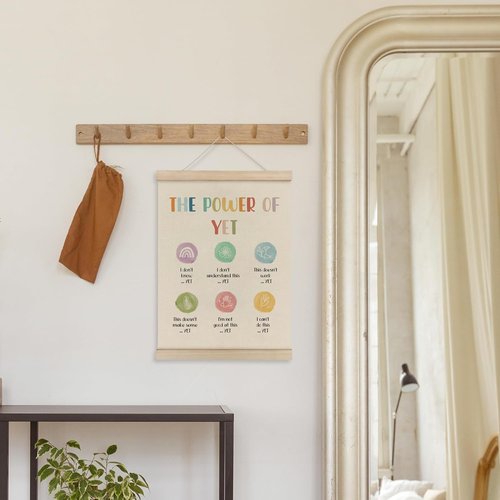 HRQKO Growth Mindset Poster Hanger Frame - Inspiring Mental Health Wall Art | 12x16 Inch for Therapy Offices