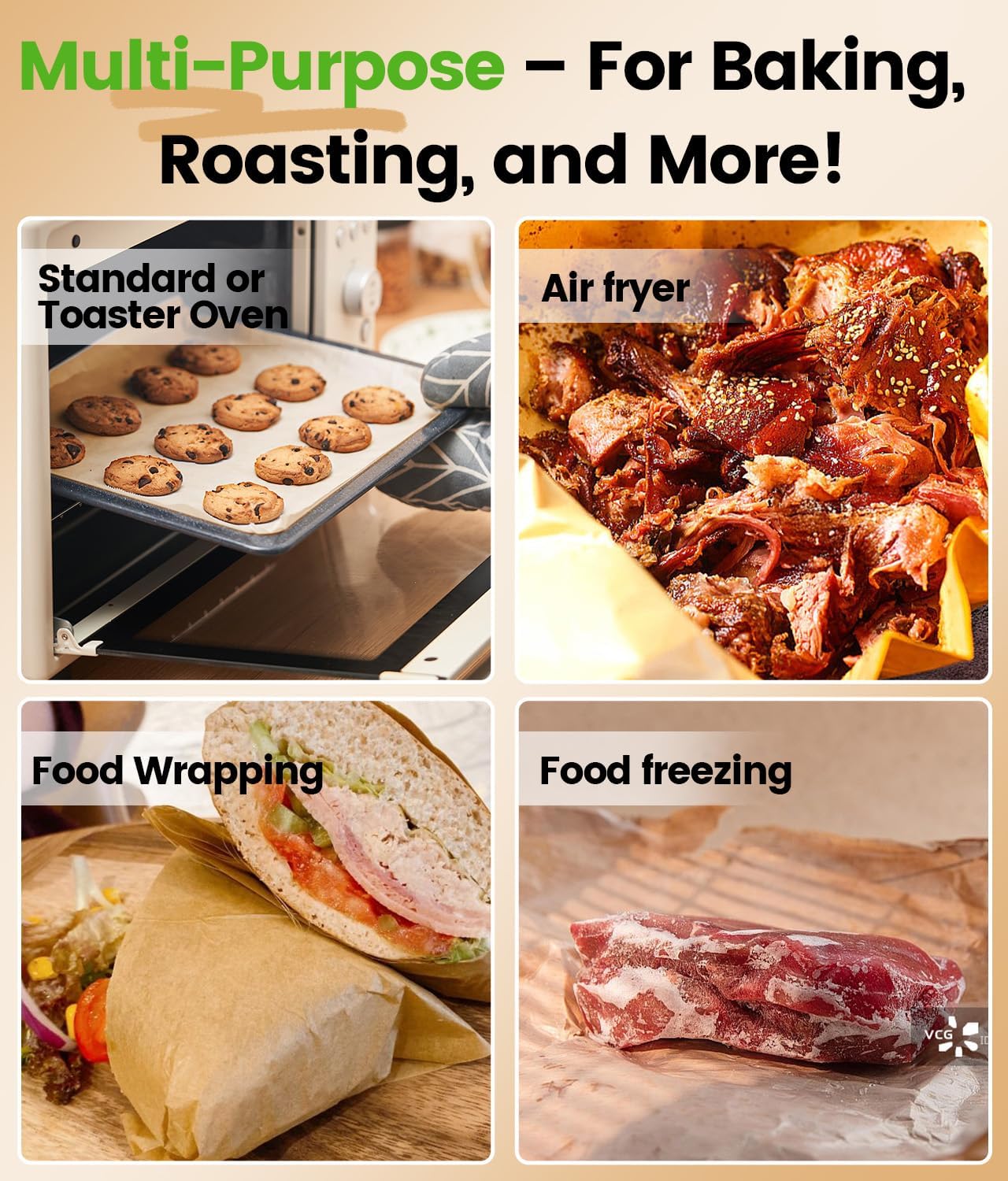 Unbleached Parchment Paper Sheets by [Brand Name] - 200 Non-Stick, Non-Toxic Pre-Cut 12x16 Inches for Baking, Cooking & Grilling