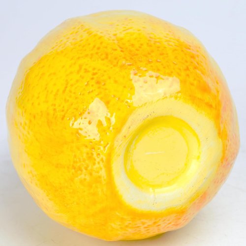 Cynkeyee Unique Lemon-Shaped Vases - Set of 2 Ceramic Fruit Decor for Flowers | 3.5 x 3.5 x 4.5 Inch