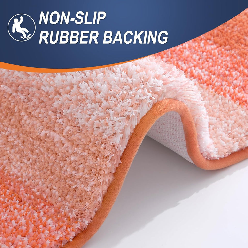 OLANLY Bathroom Rugs - Extra Soft Absorbent Microfiber Mat | Quick Dry, Machine Washable, 36x24, Coral
