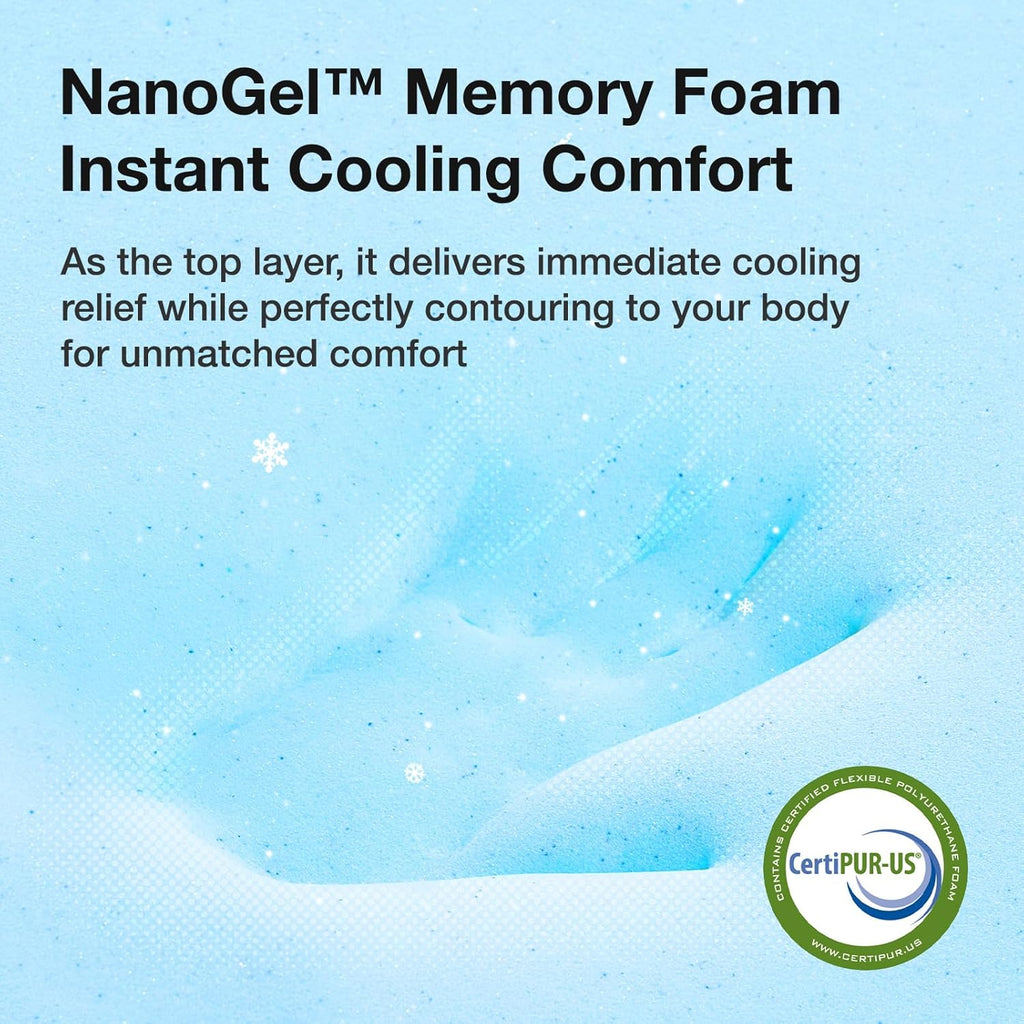Novilla Twin XL Mattress - 12-Inch Gel Memory Foam for Cooling Comfort & Pressure Relief | CertiPUR-US Certified