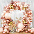 Blush Rose Gold Balloon Garland Kit - 119 Pieces of Peach Pink & Metallic Rose Gold for Birthday & Wedding Decor