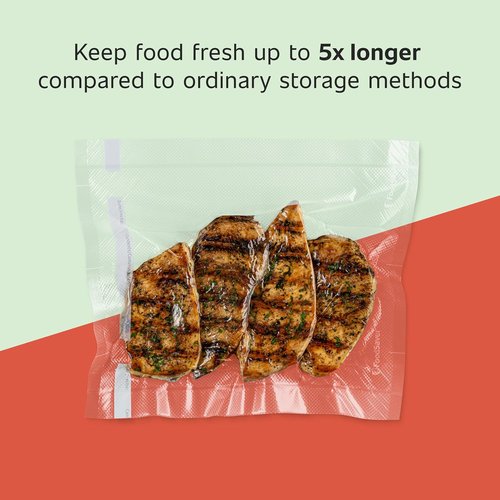 FoodSaver Vacuum Sealer Bags - Custom Fit Airtight Food Storage for Meal Prep | 8 x 20' (Pack of 3)