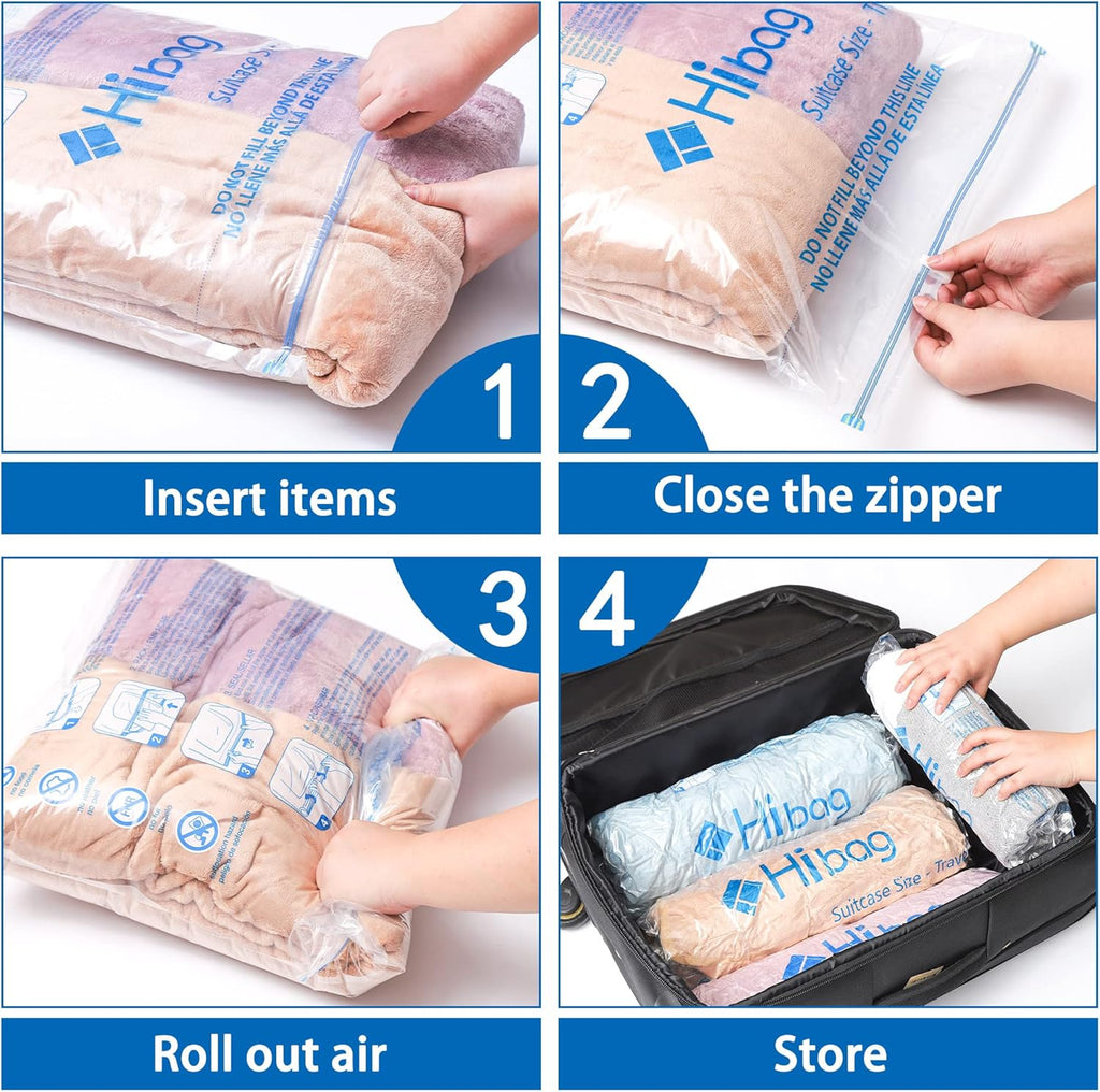 Skiennix Vacuum Storage Bags - Space Saver 35-Pack for Clothes, Bedding & Comforters | Durable & Reusable