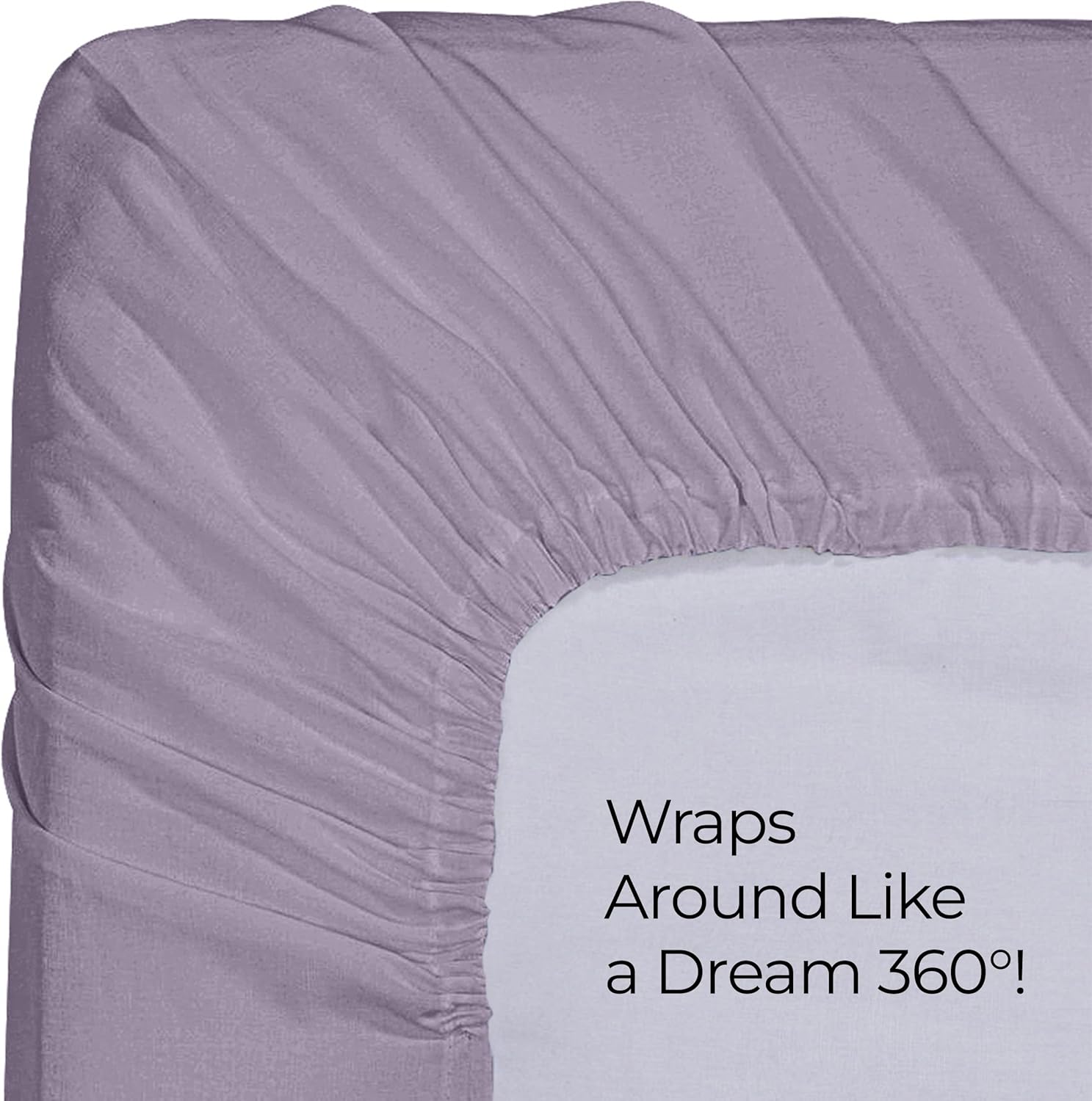 Utopia Bedding Queen Fitted Sheet - Soft Microfiber - Deep Pocket - Fade Resistant - Lavender Color