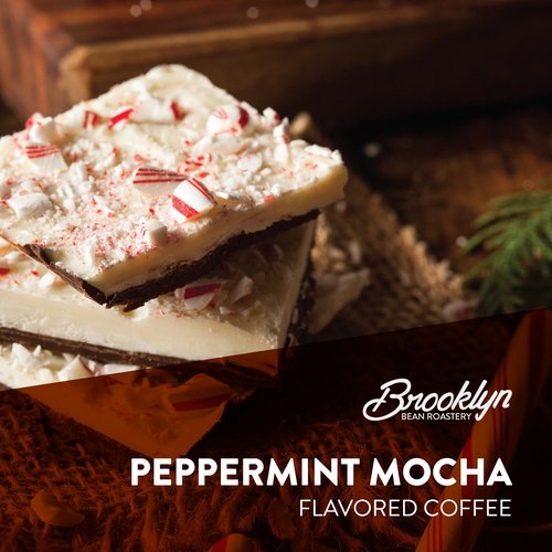 Brooklyn Beans Peppermint Mocha Coffee Pods for Keurig K-Cup Brewers, 40 Count Single-Serve Pods, Flavor Enhanced Minty Chocolate Coffee