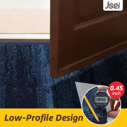 JSEI Dirt Trapper Door Mat 32"x48", Non-Slip Doormats Washable Entryway Mat, Welcome Floor Mat Absorbent Low Profile Dog Door Mats for Front Back Door, Wet Shoes & Paws, Blue