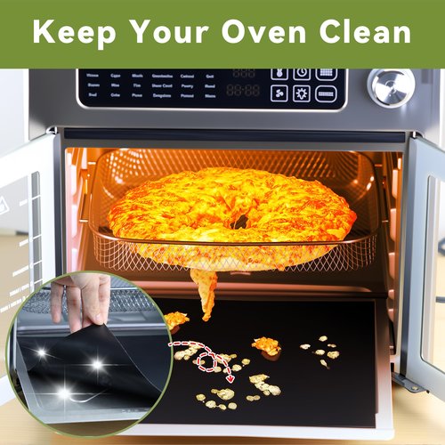 Crumb Tray Replacement Compatible with Emeril Lagasse 26 Qt Extra Large French Door Air Fryer, Crumb Tray with 4 Pcs Oven Liners Accessories for Emeril Lagasse 26 Qt Air Fryer