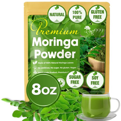 TOG999, Premium 8oz Moringa Leaf Powder, 100% Natural and Pure from Moringa Leaves, No Additives, No Gluten, No Sugar, Vegan