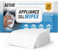 ACTIVE Home Appliance Surface Cleaner Wipes - Heavy Duty Cleaning for Appliances & Surfaces | 24 Large Wipes