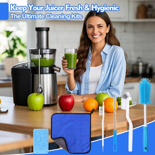 XANGNIER 6PCS Cold Press Juicer Cleaning Brush Kit – Complete Cleaning Set for Slow Juicers, Masticating Juicer Accessories & Juice Extractor Parts – Essential Kitchen Cleaning Tool