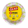 Glad Round Disposable Paper Bowls, Pink Flower Design - Heavy Duty, Soak Proof, Cut-Resistant, Microwavable Bowl for All Foods & Daily Use, 16 Oz, 50 Count