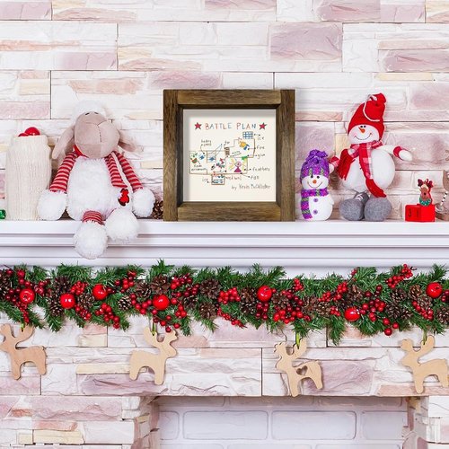 Home Alone Christmas Decorations - Funny Wooden Sign Art Prints for Holiday Decor | Indoor Table & Wall Decor